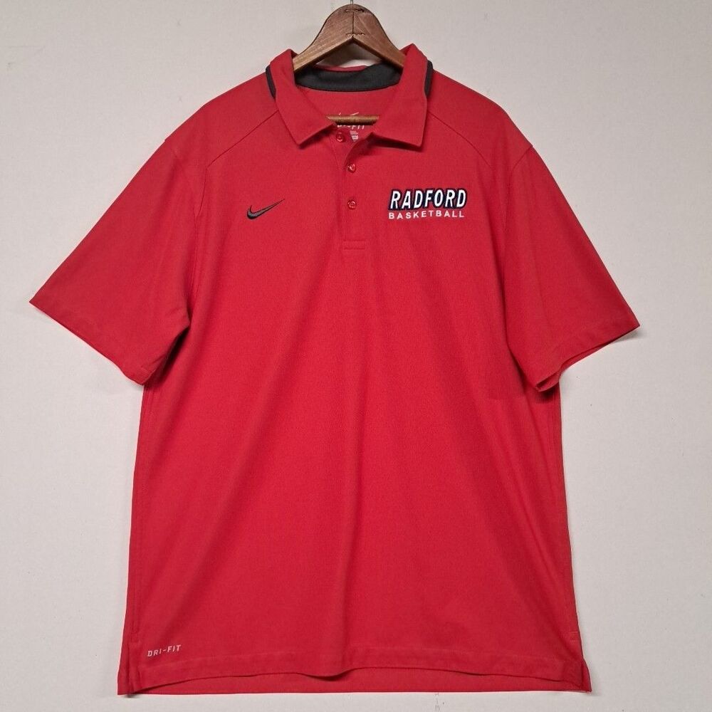 Nike Dri Fit Radford Highlanders Basketball Mens Polo Shirt Large
